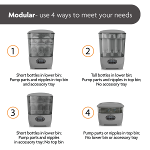 One Step? Baby Bottle Sterilizer and Dryer Advanced – Electric steam sterilizer with HEPA Filter